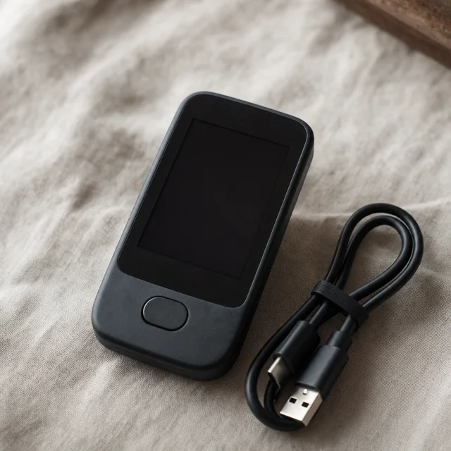 Hardware-Wallet mit dunklem Bildschirm